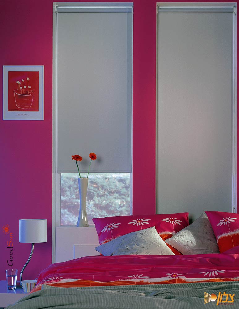 וילון-גלילה-ורוד